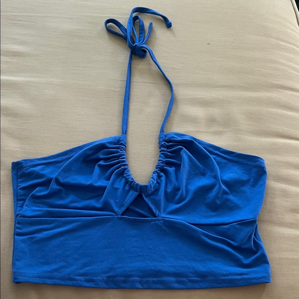 Blue Halter Top
